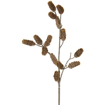 Dekorativ grangren LONGIH med kottar, brun-vit, 75cm Dekorativ grangren LONGIH med kottar, brun-vit, 75cm