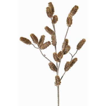 Dekorativ grangren LONGIH med kottar, brun-vit, 95cm Dekorativ grangren LONGIH med kottar, brun-vit, 95cm