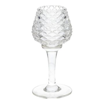 Teeljusglas YOLANTHE med fot, klart, 16,5cm, Ø8cm Teeljusglas YOLANTHE med fot, klart, 16,5cm, Ø8cm