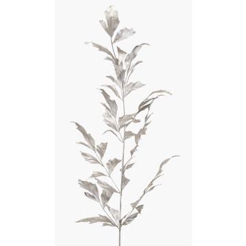 Konstgjort palmblad, fiskstjärtpalm MANIESO, silver, 130cm