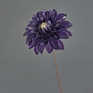 Konstblomma, dahlia LEOLANI, glamour-mörklila-elektrum, 60cm, Ø15cm