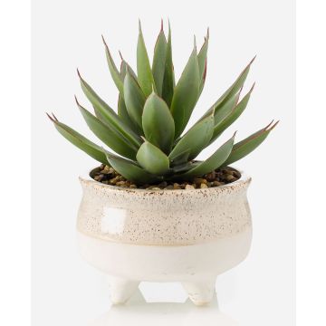 Konstgjord suckulent drakträd-agave NORSHU i dekorativ kruka, grön-röd, 20cm Konstgjord suckulent drakträd-agave NORSHU i dekorativ kruka, grön-röd, 20cm
