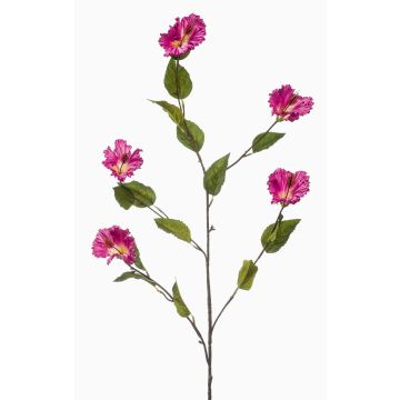 Dekorativ hibiskusgren KILFON med blommor, lila, 115cm