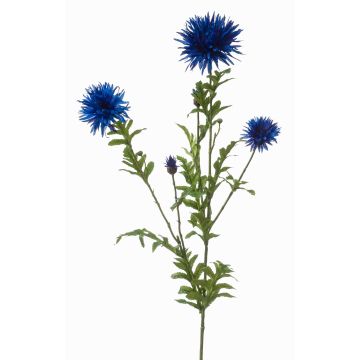 Dekorativ kvist med blåklint BROLIX, blå, 100cm, Ø6-12cm
