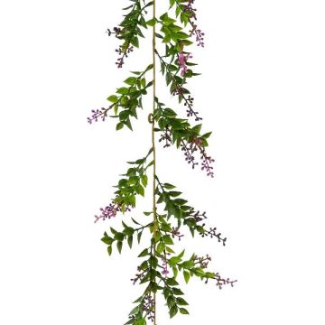 Konstgjord girland av jasmin WATLEM, grön-lila, 180cm Konstgjord girland av jasmin WATLEM, grön-lila, 180cm