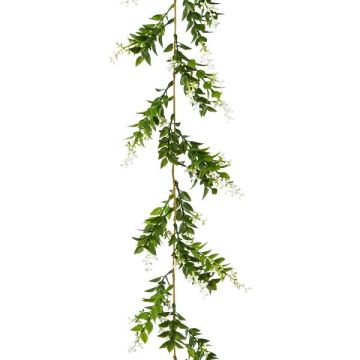 Konstgjord girland av jasmin WATLEM, grön-vit, 180cm Konstgjord girland av jasmin WATLEM, grön-vit, 180cm