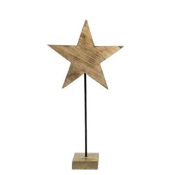 Dekorationsfigur - stjärna i trä från LINDAL, träfot, naturfärgad, 35x11x70cm Dekorationsfigur - stjärna i trä från LINDAL, träfot, naturfärgad, 35x11x70cm
