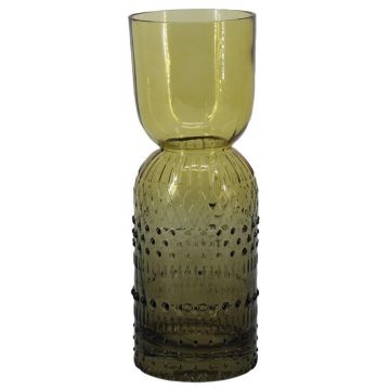 Dekorativ glasvas DESCON med prickar, konjakbrun-klar, 28,3cm, Ø10,5cm Dekorativ glasvas DESCON med prickar, konjakbrun-klar, 28,3cm, Ø10,5cm