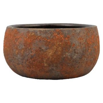 Keramikplanteringsskål AROON med ådring, rostbrun, 14cm, Ø29cm Keramikplanteringsskål AROON med ådring, rostbrun, 14cm, Ø29cm