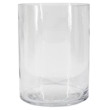 Cylindrisk glasvas SANSA OCEAN, återvunnen, klar, 20cm, Ø15cm Cylindrisk glasvas SANSA OCEAN, återvunnen, klar, 20cm, Ø15cm