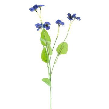 Textilgren med penséer YENIA, blå, 60cm Textilgren med penséer YENIA, blå, 60cm