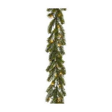 Konstgjord grangirland WATEM, LED-lampor, crossdoor, batterifack, 185cm Konstgjord grangirland WATEM, LED-lampor, crossdoor, batterifack, 185cm
