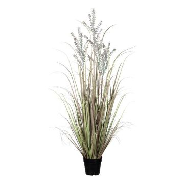 Konstgräs sand-ridgräs LERVA med ax, grön-rosa, 125cm