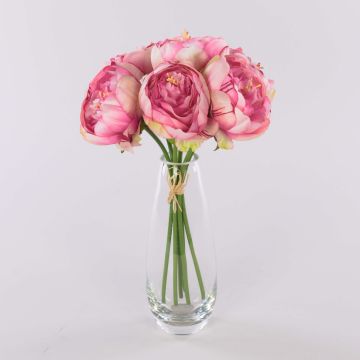 Konstgjord pionbukett LISSADA, rosa-cerise, 30cm Konstgjord pionbukett LISSADA, rosa-cerise, 30cm