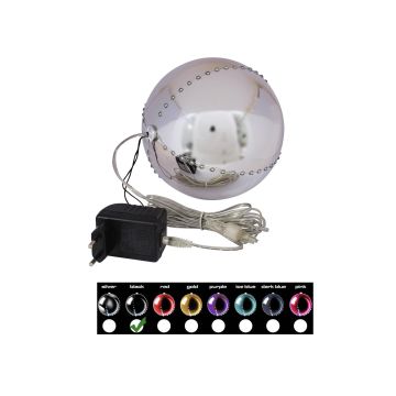 LED-julgranskula LUVELIA, glänsande svart, Ø15cm LED-julgranskula LUVELIA, glänsande svart, Ø15cm
