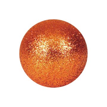 Julgranskula FABIANA, 48 stycken, glitter, koppar, Ø3,5cm