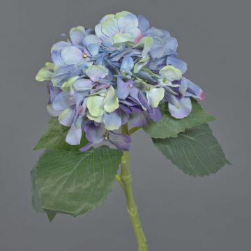 Konstgjord hortensia FUXIANG, blå-lila-grön, 50cm, Ø16cm