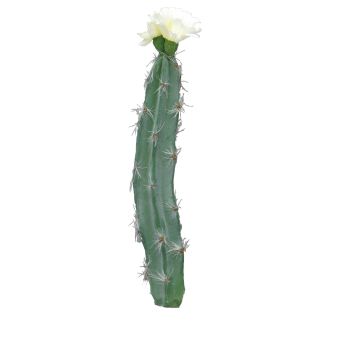 Dekorativ pelarkaktus SHUNLI med blommor, stödpinne, krämfärgad, 23cm Dekorativ pelarkaktus SHUNLI med blommor, stödpinne, krämfärgad, 23cm