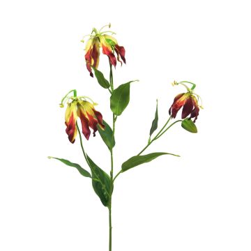 Konstblomma, gren, kransblomma XIANGTING, vinröd-gul, 85cm