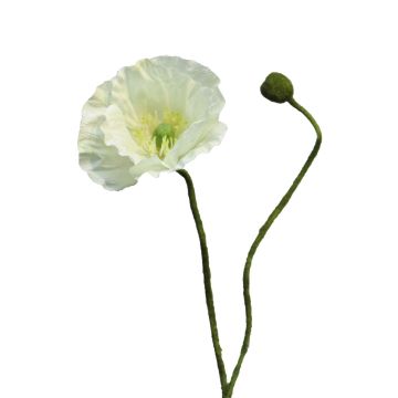 Konstblomma vallmo YILAN, vit, 60cm, Ø12cm
