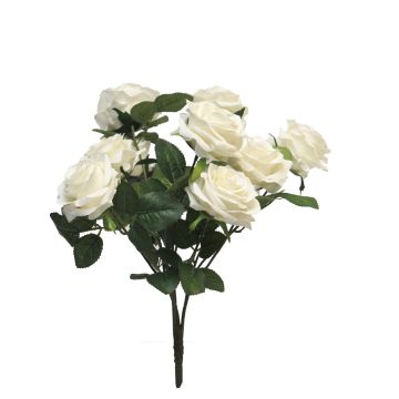 Dekorativ blomma rosbuske KAILIN på pinne, krämfärgad, 40cm Dekorativ blomma rosbuske KAILIN på pinne, krämfärgad, 40cm