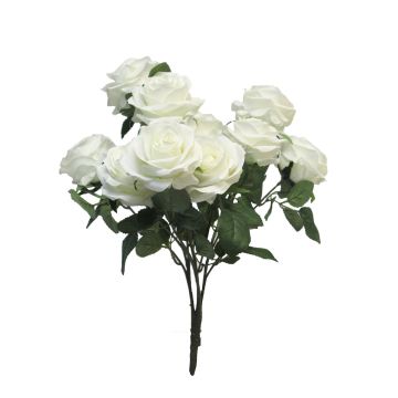 Dekorativ rosbuske KAILIN på pinne, vit, 40cm Dekorativ rosbuske KAILIN på pinne, vit, 40cm