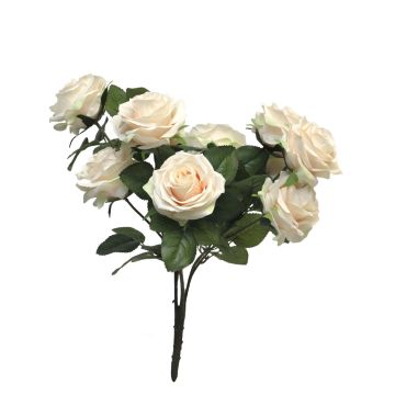 Dekorativ blomma, rosenbuske KAILIN på stickpinne, krämrosa, 40cm Dekorativ blomma, rosenbuske KAILIN på stickpinne, krämrosa, 40cm