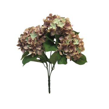 Konstgjord hortensia LINJIA på stjälk, brun-grön, 45cm Konstgjord hortensia LINJIA på stjälk, brun-grön, 45cm