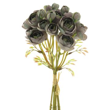 Konstgjord rosbukett YANMEI, grå-violett, 30cm Konstgjord rosbukett YANMEI, grå-violett, 30cm