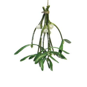 Dekorativ bukett med vitbärig mistel NUORAN, fryst, frukter, grön, 15cm Dekorativ bukett med vitbärig mistel NUORAN, fryst, frukter, grön, 15cm