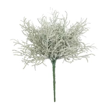Plastväxt, CHENJIA, med stödpinne, gråvit, 25cm