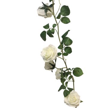 Konstblommig girland med rosor KAILIN, krämfärgad, 145cm Konstblommig girland med rosor KAILIN, krämfärgad, 145cm