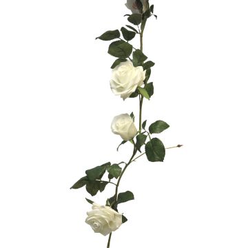 Konstblommor, rosgirland KAILIN, vit, 145cm Konstblommor, rosgirland KAILIN, vit, 145cm