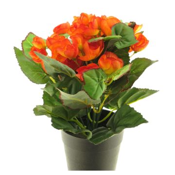 Konstgjord blomma Begonia HETIAN i dekorativ kruka, orange, 25cm Konstgjord blomma Begonia HETIAN i dekorativ kruka, orange, 25cm