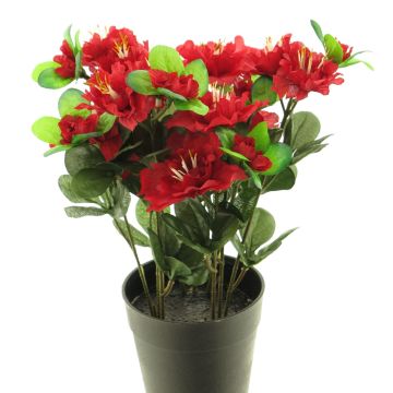Konstgjord azalea JINGSHU i dekorativ kruka, röd, 25cm Konstgjord azalea JINGSHU i dekorativ kruka, röd, 25cm