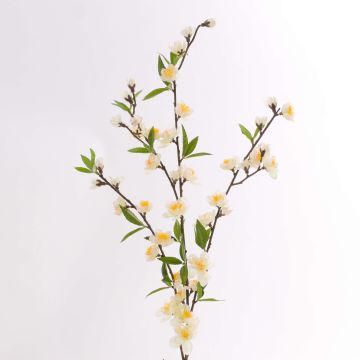 Konstgjord körsbärsblomgren KATHRIN med blommor, vit, 65cm