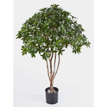 Konstgjord spindelbuske RIKU, naturstammar, grön-vit, 120cm, Ø100cm