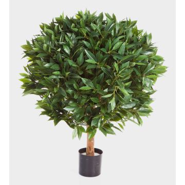 Konstgjord körsbärslorberkula TIBERIUS, äkta stam, frukter, svårantändlig, 80cm, Ø60cm