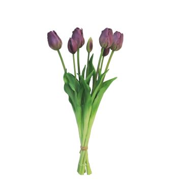 Konstgjord tulpanbukett LONA, mörkvioletta, 45cm, Ø15cm