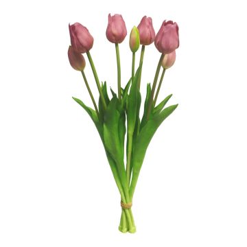 Konstgjord tulpanbukett LONA, mauve, 45cm, Ø15cm