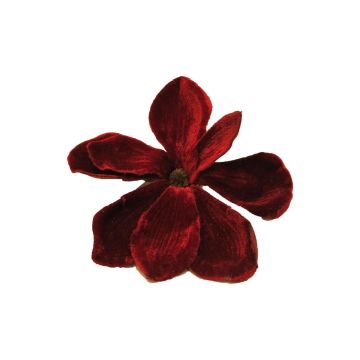 Sammet magnoliablomma YUNFAN, vinröda Sammet magnoliablomma YUNFAN, vinröda