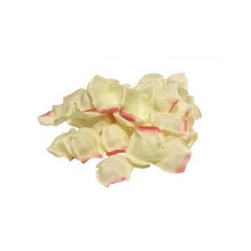 Satinrosblad JINHUI, vit-rosa, 60 stycken Satinrosblad JINHUI, vit-rosa, 60 stycken
