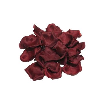 Rosblad i satin JINHUI, vinrött, 60 stycken, vinröd Rosblad i satin JINHUI, vinrött, 60 stycken, vinröd