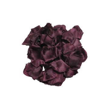 Rosblad i satin JINHUI, mörkvioletta, 60 stycken Rosblad i satin JINHUI, mörkvioletta, 60 stycken
