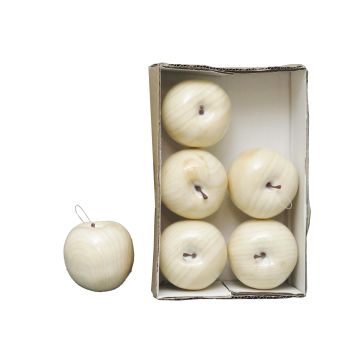 Konstgjorda äpplen SHIMAN, 6 st, vita, Ø9cm Konstgjorda äpplen SHIMAN, 6 st, vita, Ø9cm