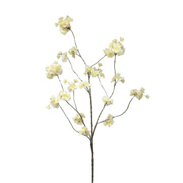 Konstgjord plommongren OUNALI med blommor, vit, 125cm