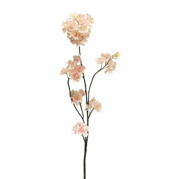 Konstgjord plommongren OUNALI med blommor, rosa-krämfärgad, 85cm