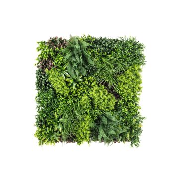 Konstgjord växtmatta / häck RIBLA, blommor, crossdoor, grön-röd-vit, 100x100cm Konstgjord växtmatta / häck RIBLA, blommor, crossdoor, grön-röd-vit, 100x100cm