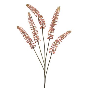Dekorativ kvist med kermesbär JIAPAN med frukter, rosa, 90cm