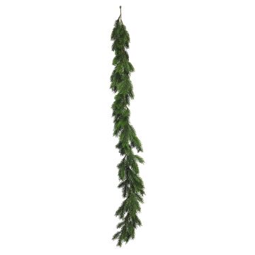 Dekorativ girland av gran FEILAN, grön, 110cm